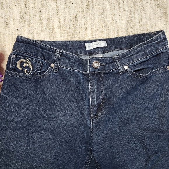 Christopher & Banks embellished boot cut mid-rise jeans - Picture 3 of 10